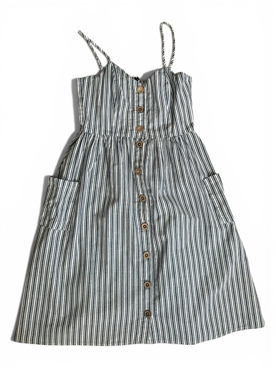 DAVI & DANI Dresses & Skirts - Davi & Dani Spaghetti Strap Dress Dark Denim Blue Stripes Size Large